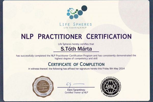 Life Coaching Business Coaching Mediátor és NKP Képzés Lineo International Consulting S Toth Marta www.coaching-nlp.hu