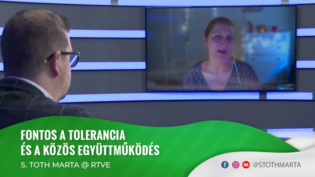 Fontos a tolerancia és a közös együttműködés. S. Toth Marta @ RTVE